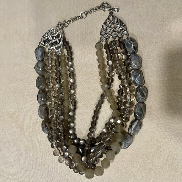 Banana Republic Grey "Betty" Statement Necklace - Picture 4 of 5